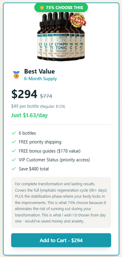 lymph tonic 6 bottles price